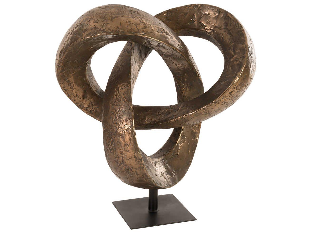 Phillips Collection Polished Bronze Trifoil Sculpture
