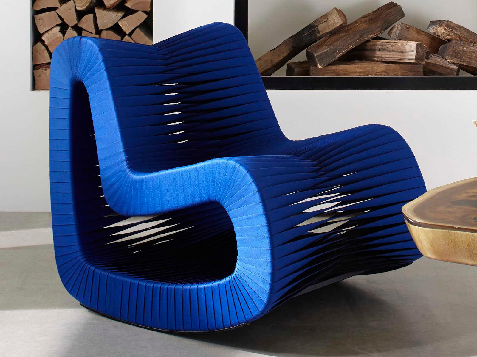 Phillips Collection Seat Belt Black Fabric Accent Chair