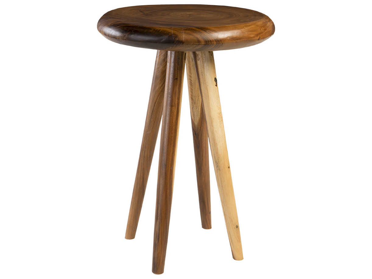 Phillips Collection Smoothed Natural Round Wood Bar Table