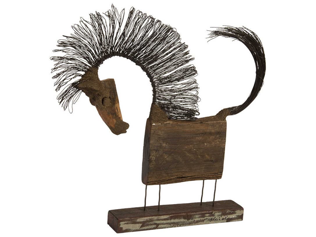 Phillips Collection Wire Horse Brown Black Sculpture