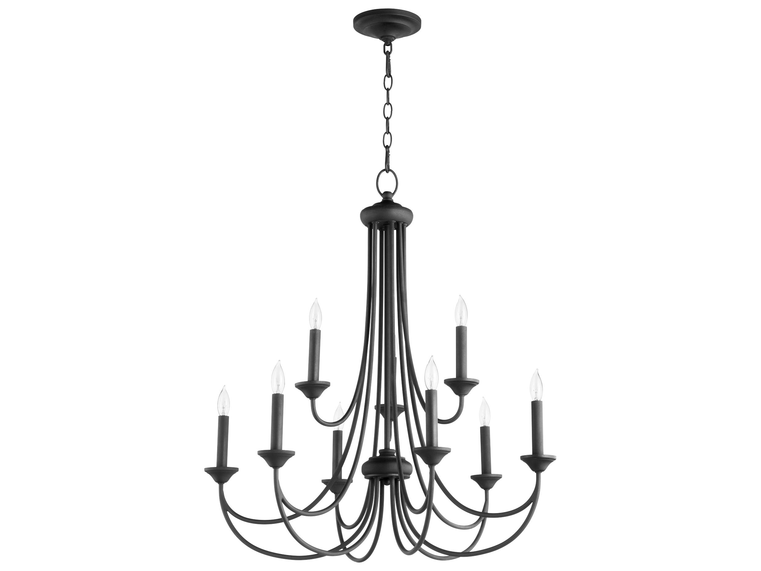 Quorum Brooks 9-Light Noir Black Candelabra Chandelier