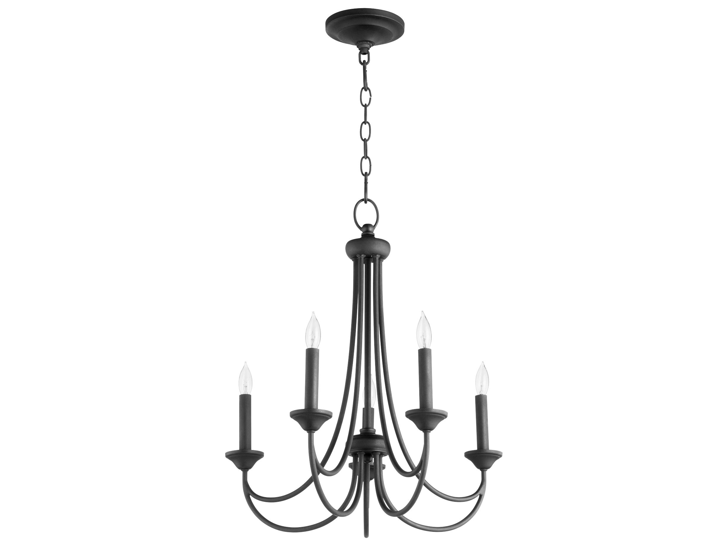 Quorum Brooks 5-Light Noir Black Candelabra Chandelier