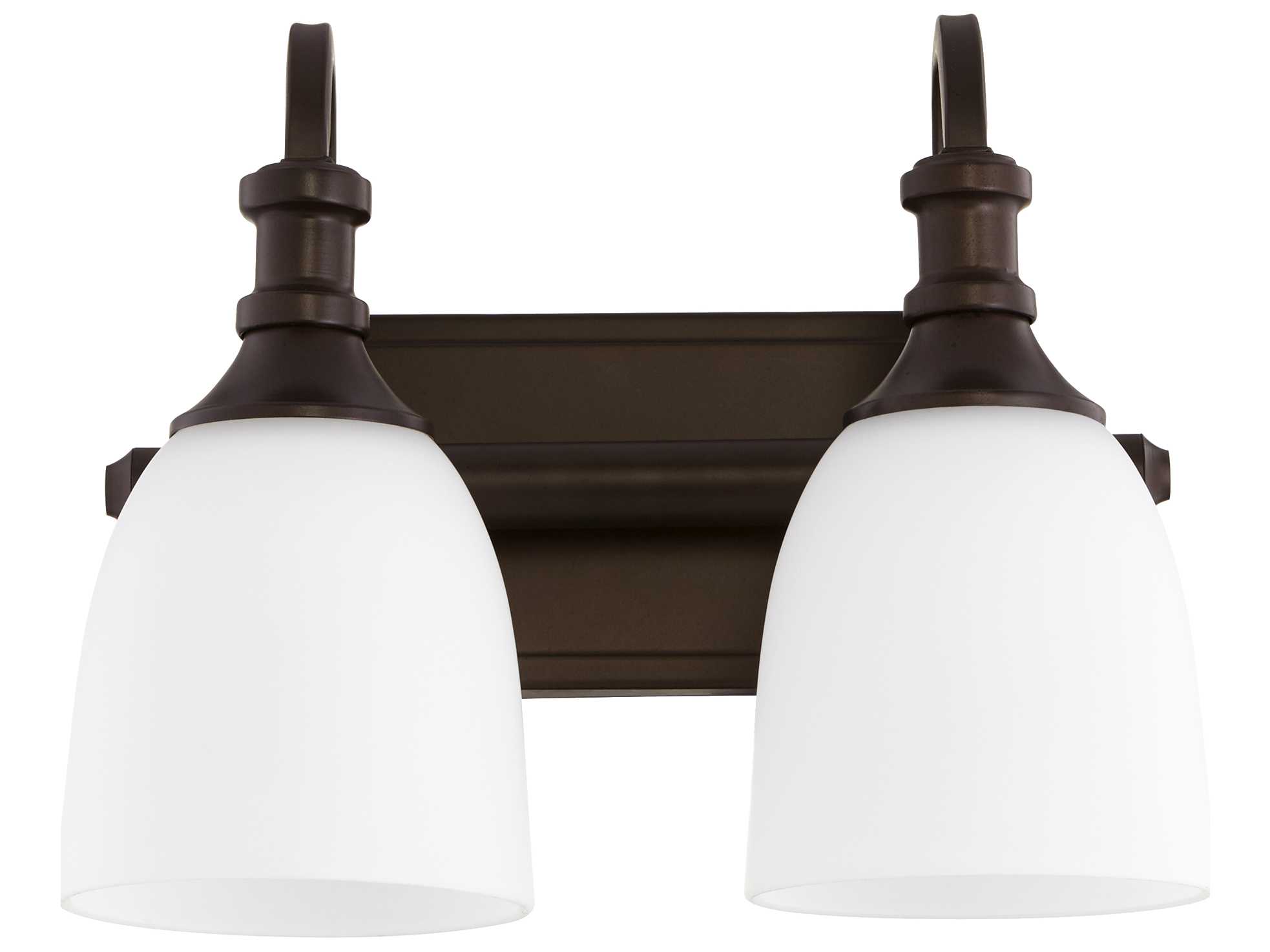Quorum Richmond 2-Light Oiled Bronze Glass Vanity Light
