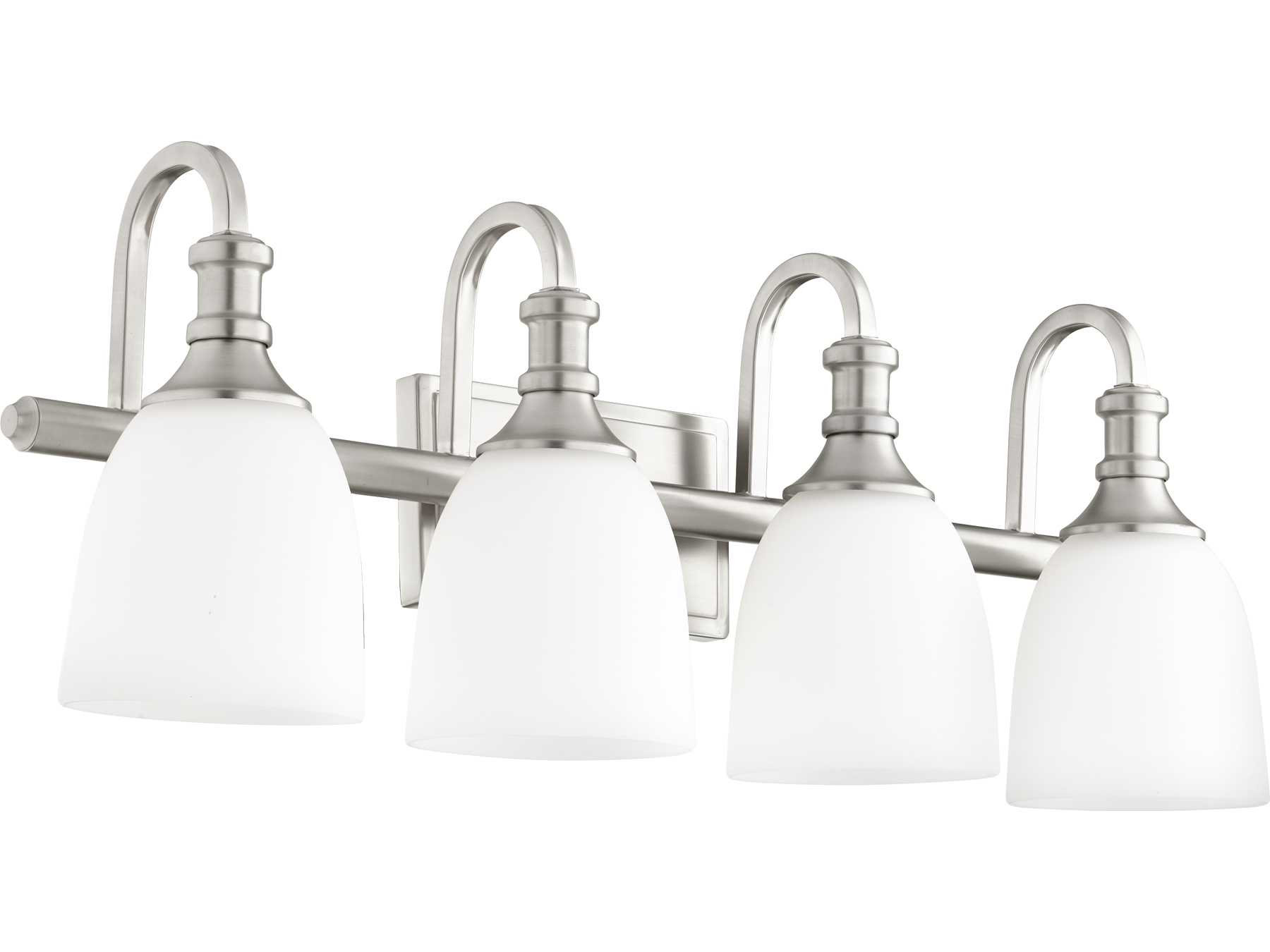 Quorum Richmond 4-Light Satin Nickel Glass Vanity Light