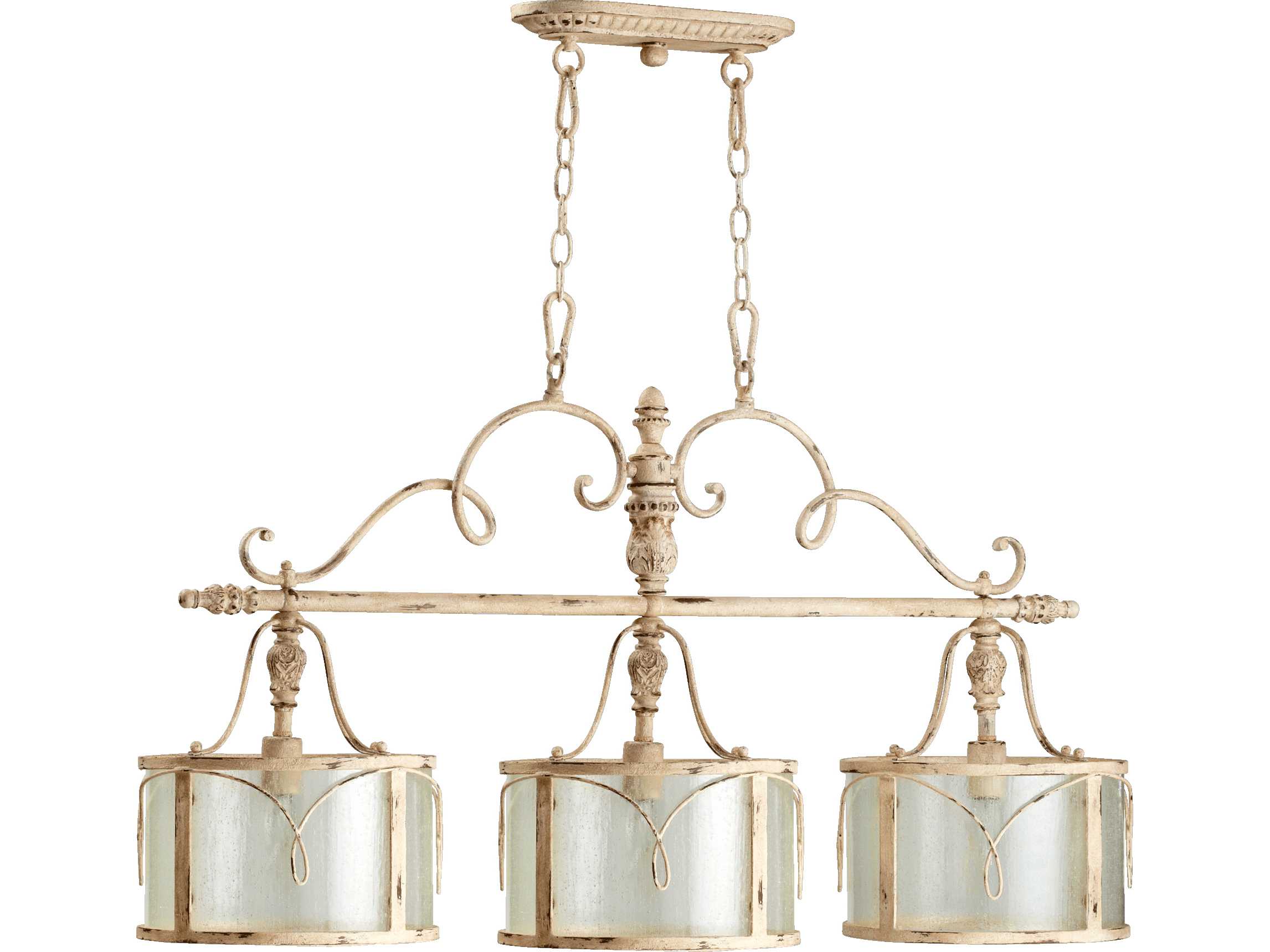 Quorum Salento 3-Light Persian White Drum Island Pendant