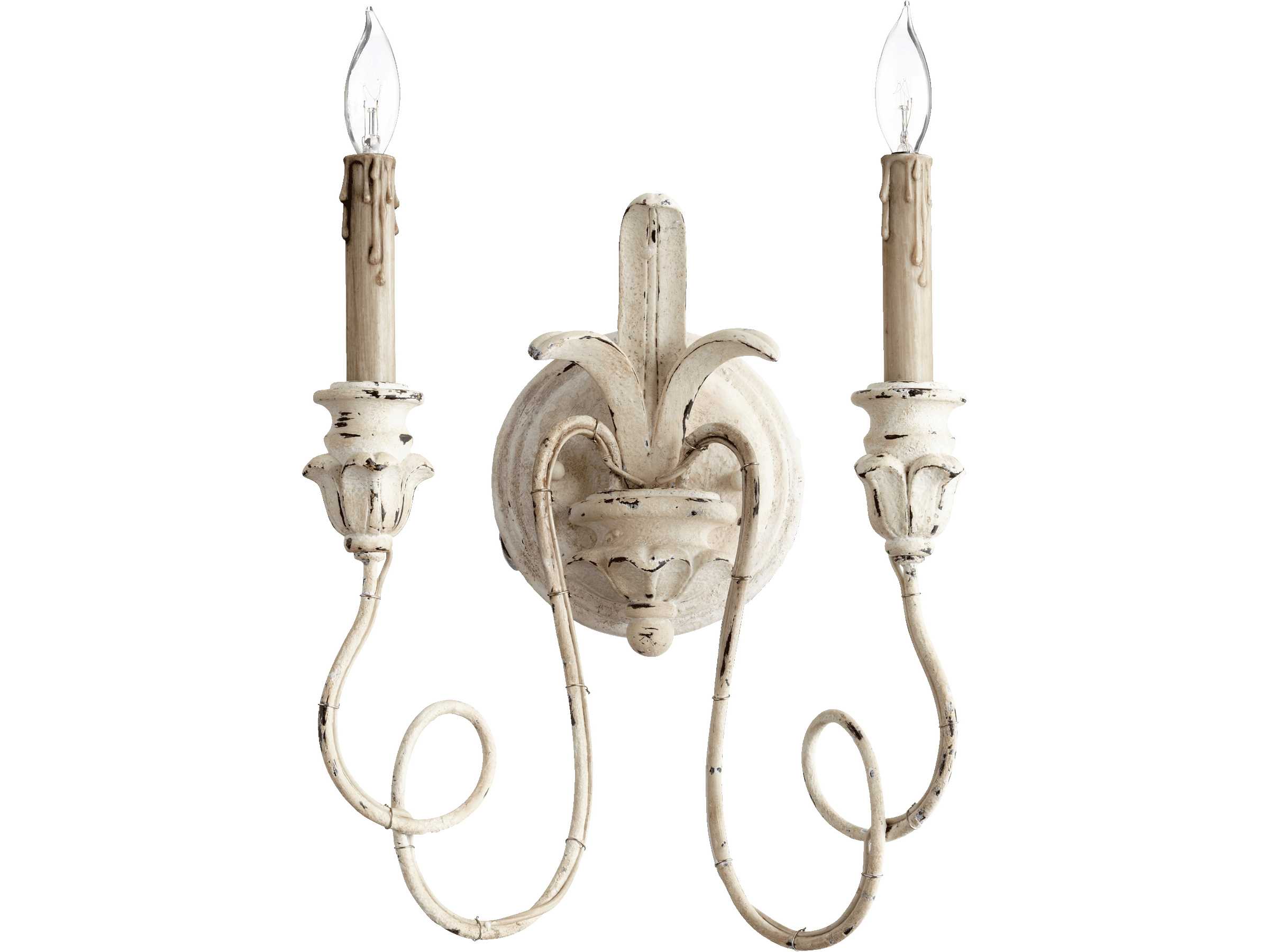 Quorum Salento 2-Light Persian White Wall Sconce