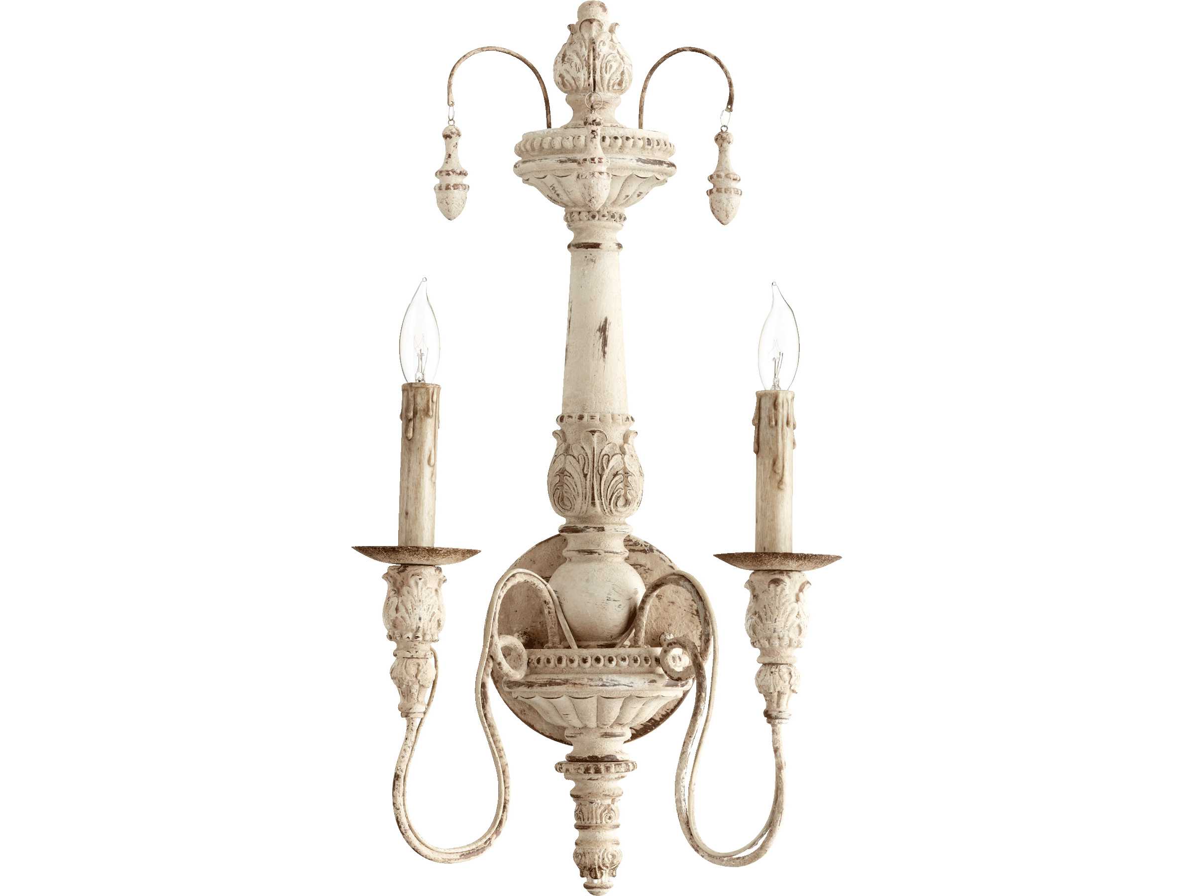 Quorum Salento 2-Light Persian White Wall Sconce