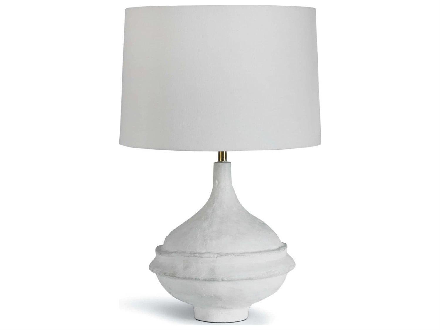 Regina Andrew Riviera White Linen Table Lamp