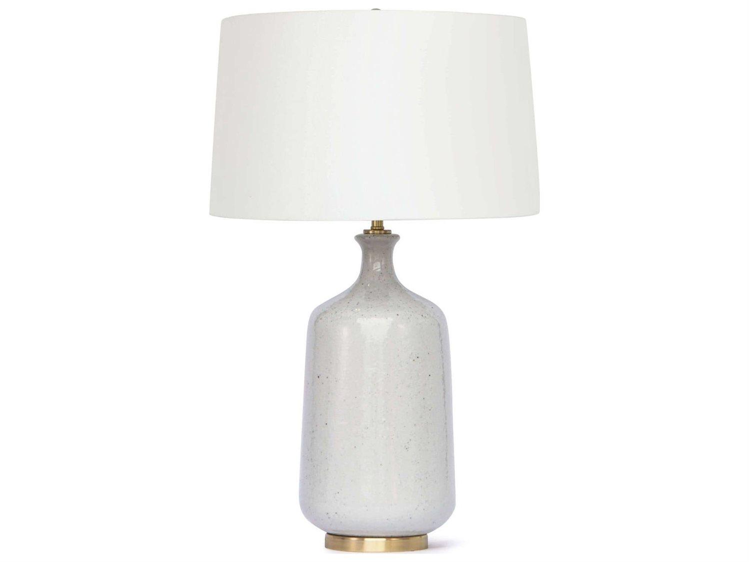 Regina Andrew Glace Ceramic Linen Gray Buffet Lamp