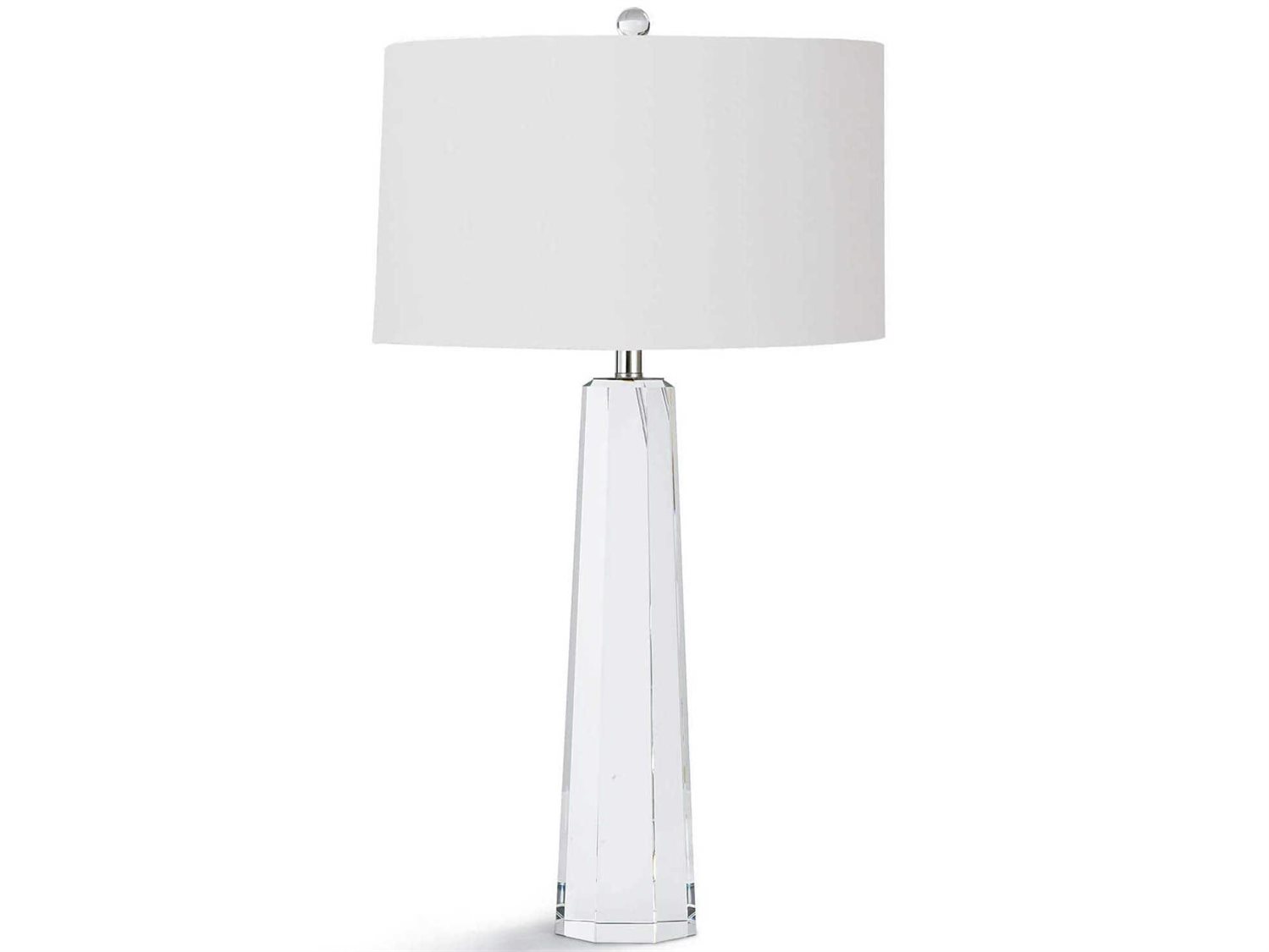 Regina Andrew Tapered Hex Clear Crystal Linen Buffet Lamp