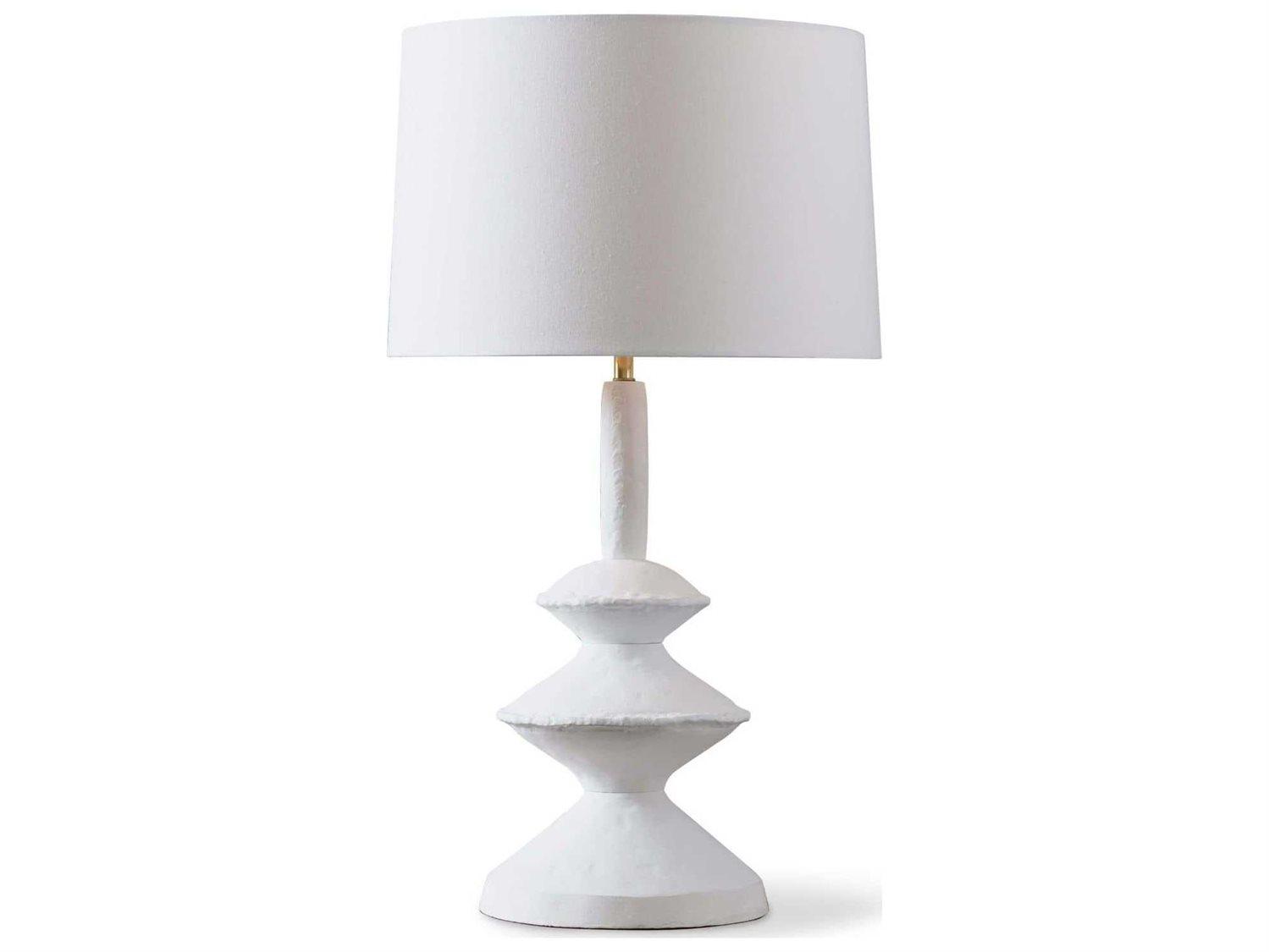 Regina Andrew Hope White Linen Brass Buffet Lamp