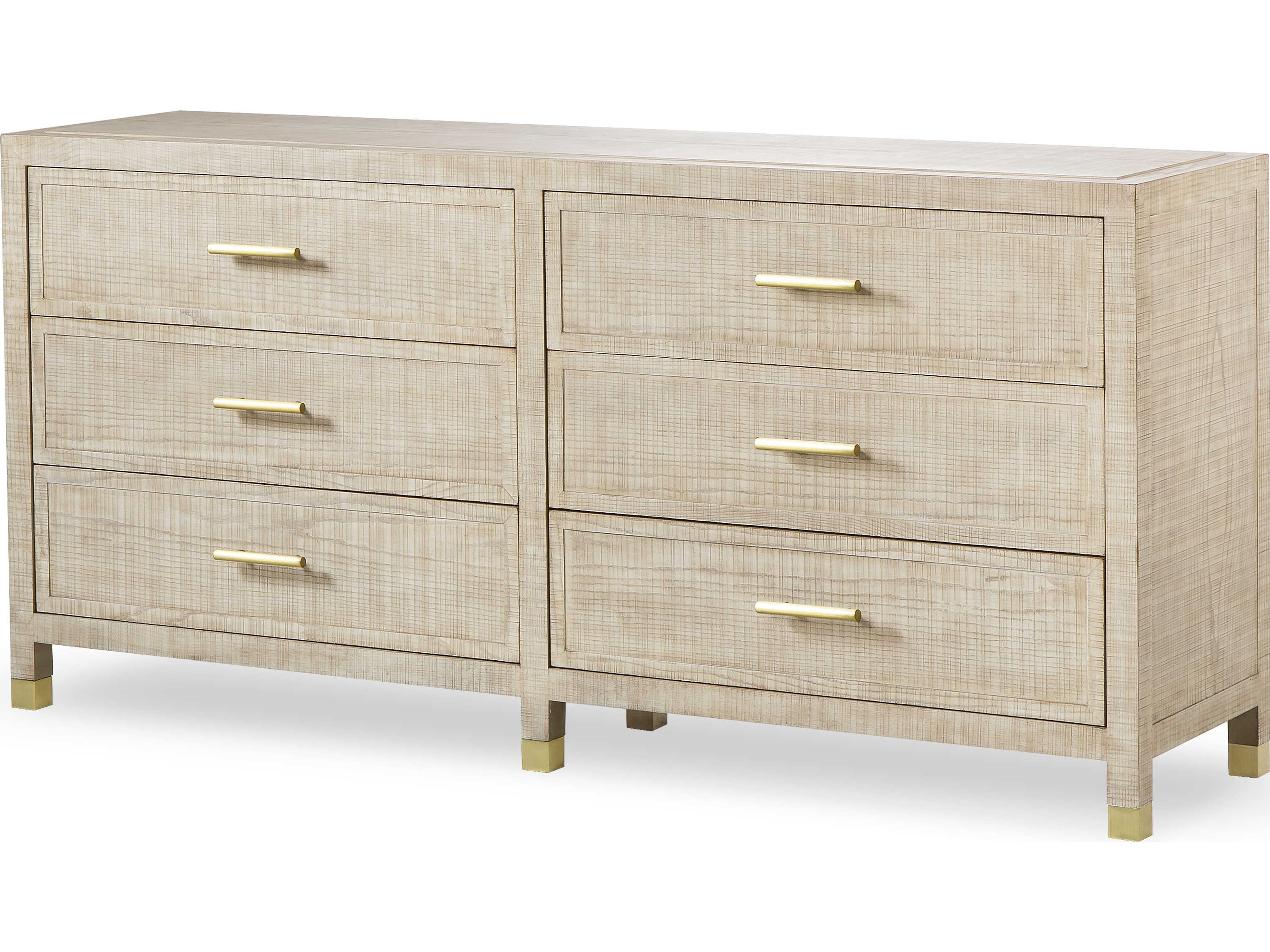 Sonder Living Raffles 6-Drawers Ply Wood Double Dresser