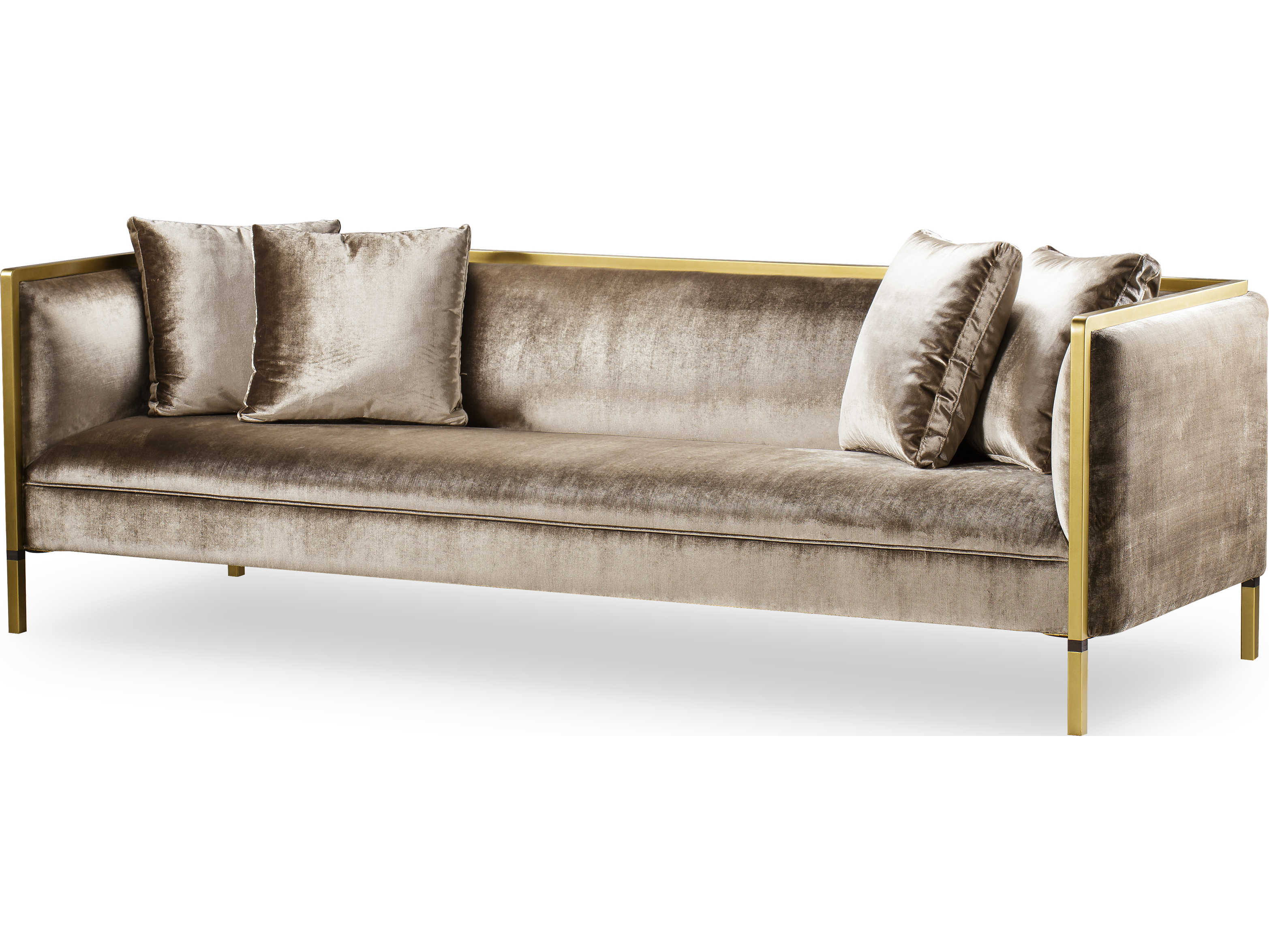 Sonder Living Moki Fabric Brown Upholstered Sofa