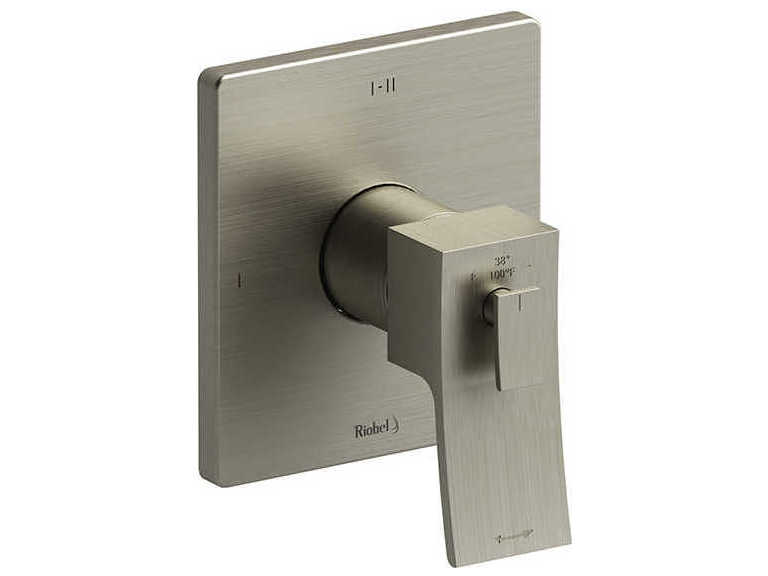 Riobel Zendo Brushed Nickel 1/2" Therm & Pressure Balance Trim with up to Three-Functions