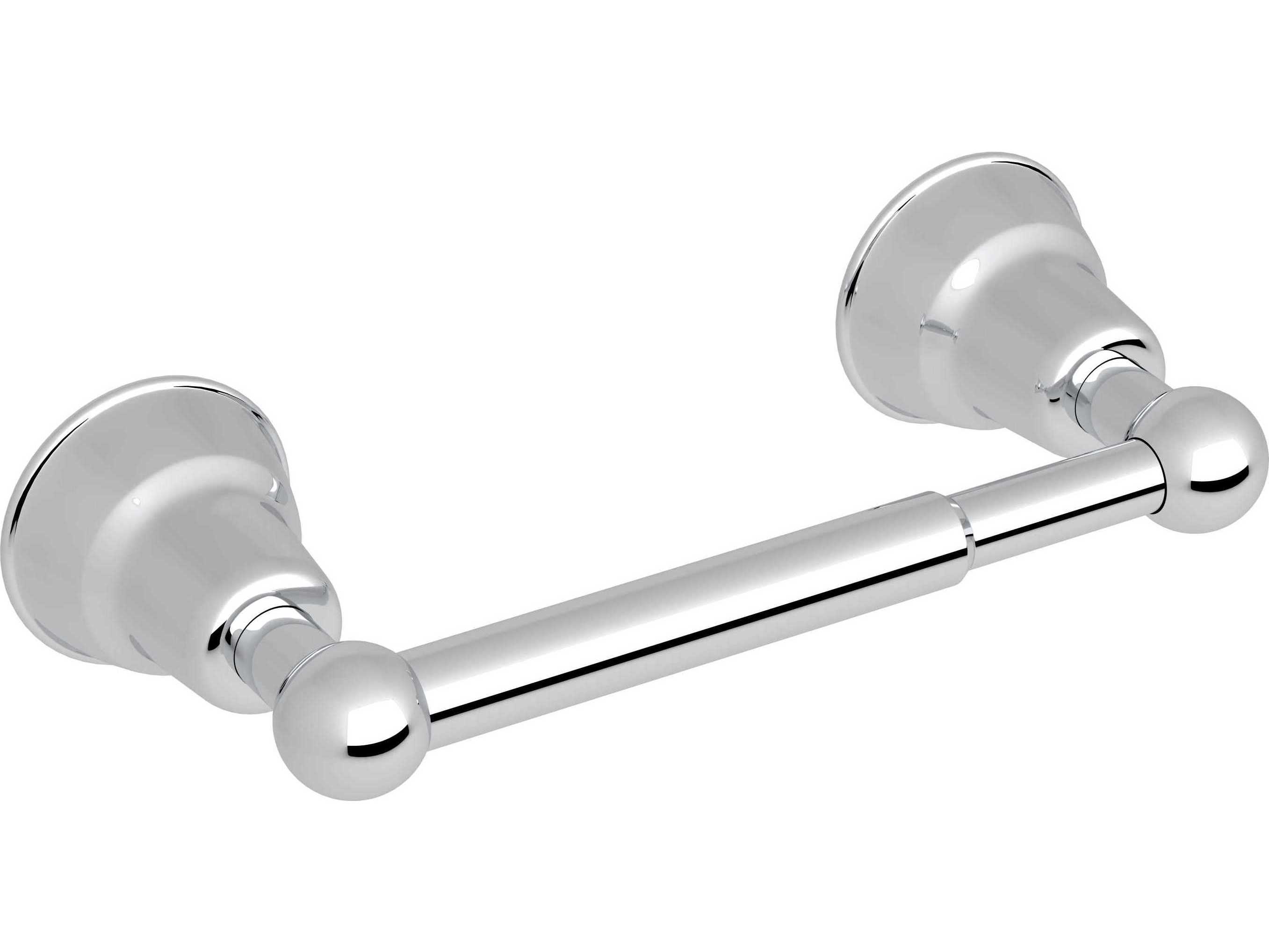Rohl Arcana Polished Chrome Wall Mount Single Spring Loaded Toilet Paper Holder