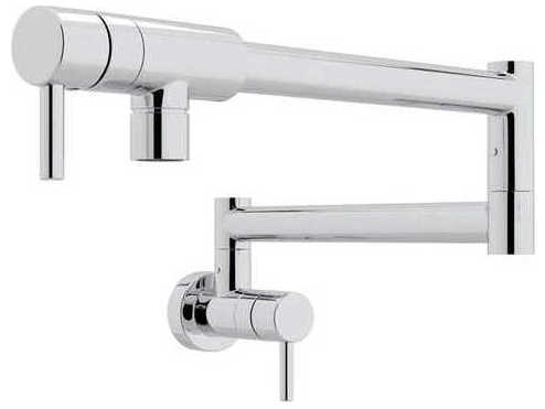 Rohl Polished Chrome Pot Filler with Lever Handles