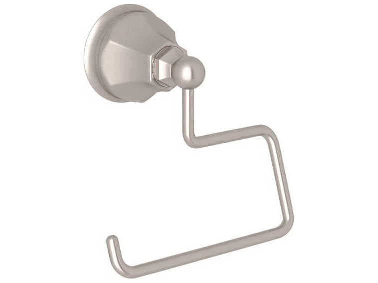 Rohl Palladian Satin Nickel Wall Mount Open Toilet Paper Holder