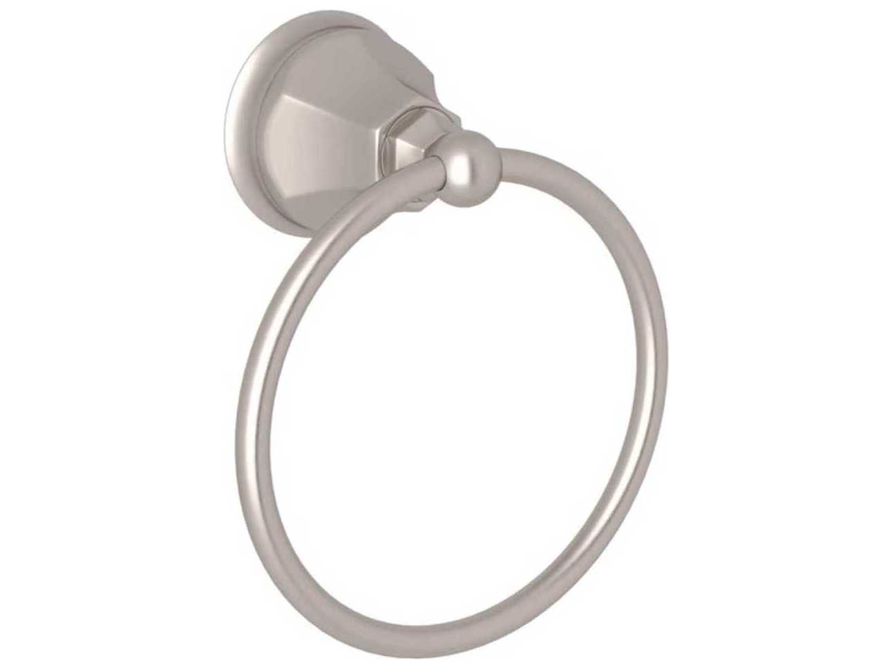 Rohl Palladian Satin Nickel Wall Mount Towel Ring
