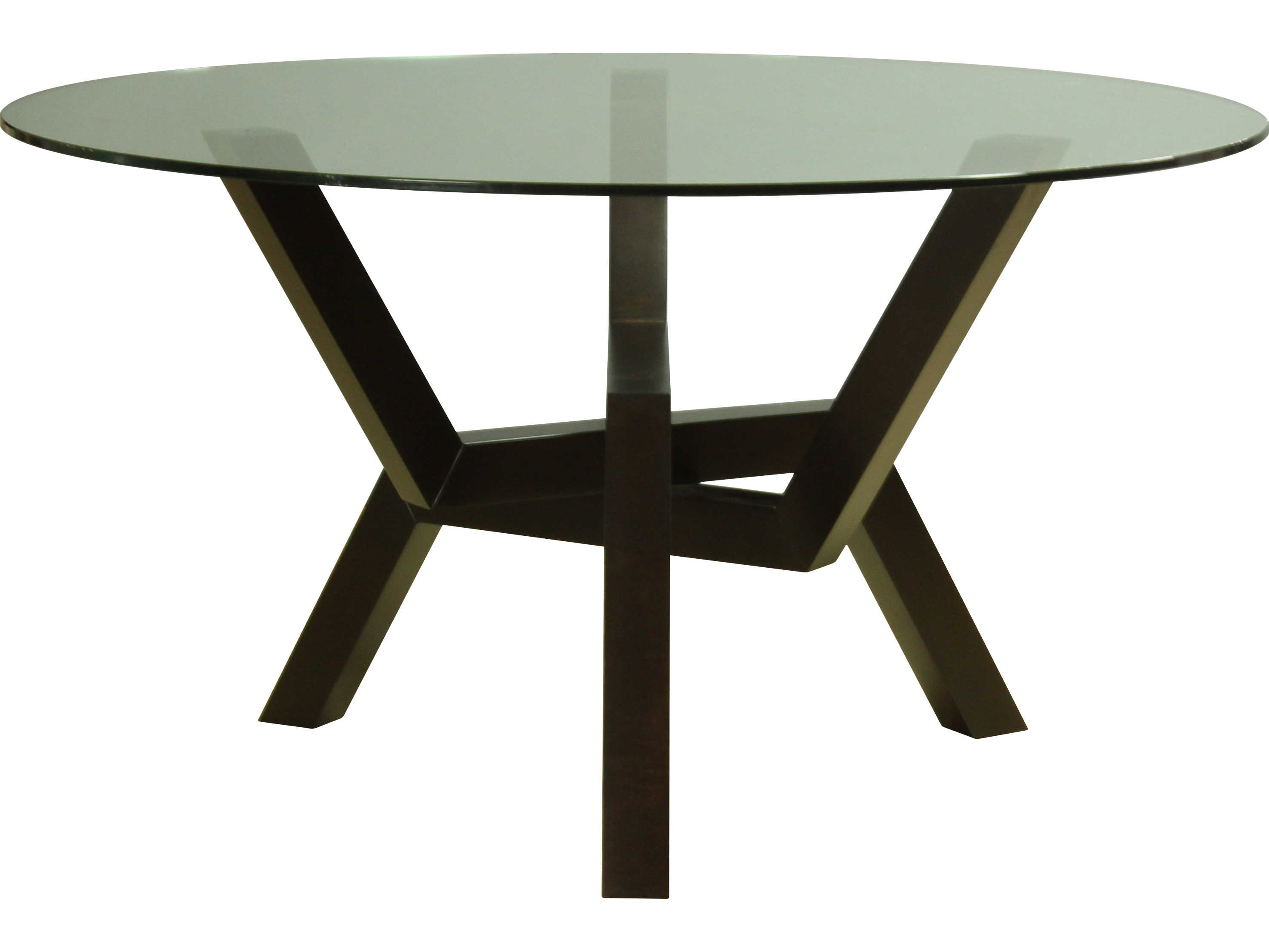Saloom Peter Francis Round Glass Dining Table