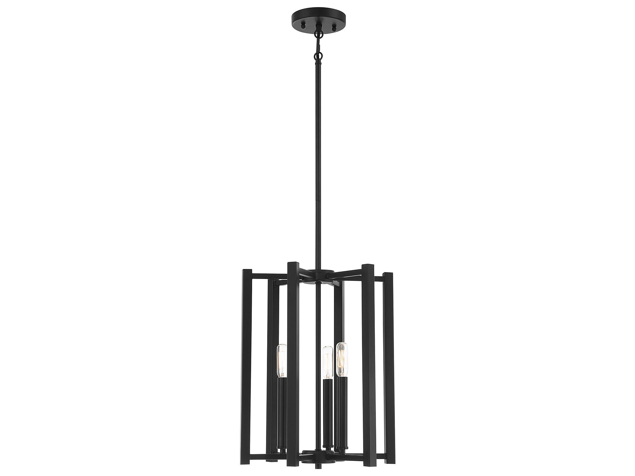 Savoy House Benson 3-Light Matte Black Mini Pendant