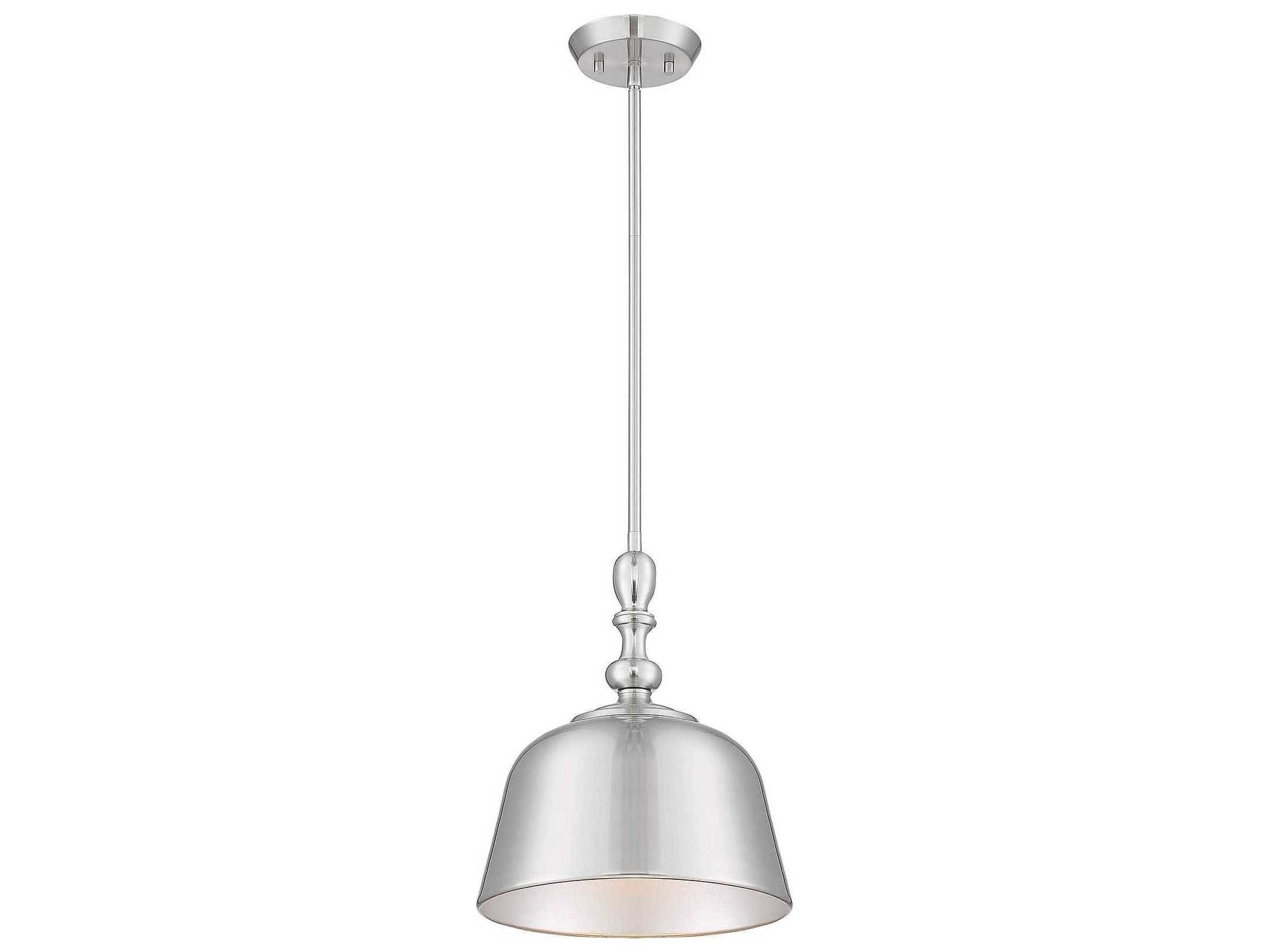 Savoy House Berg 1-Light Satin Nickel Dome Mini Pendant