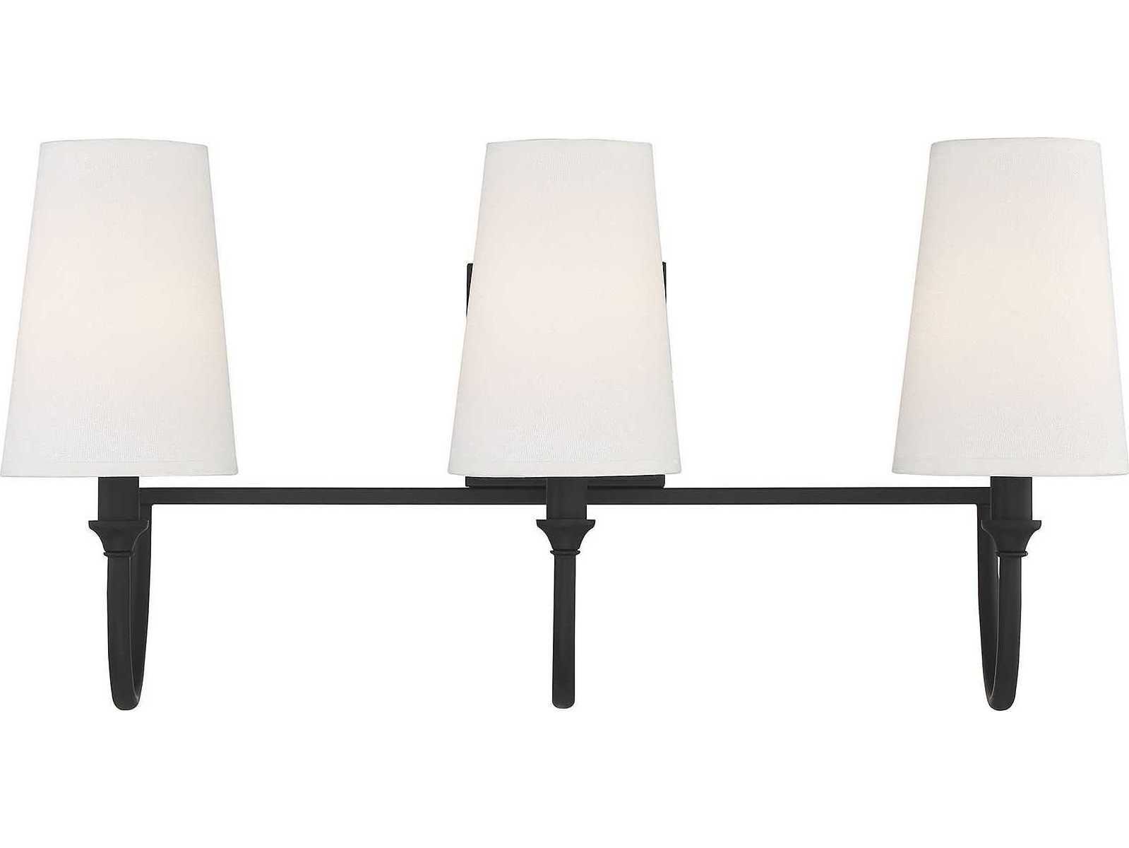Savoy House Cameron 3-Light Matte Black Vanity Light
