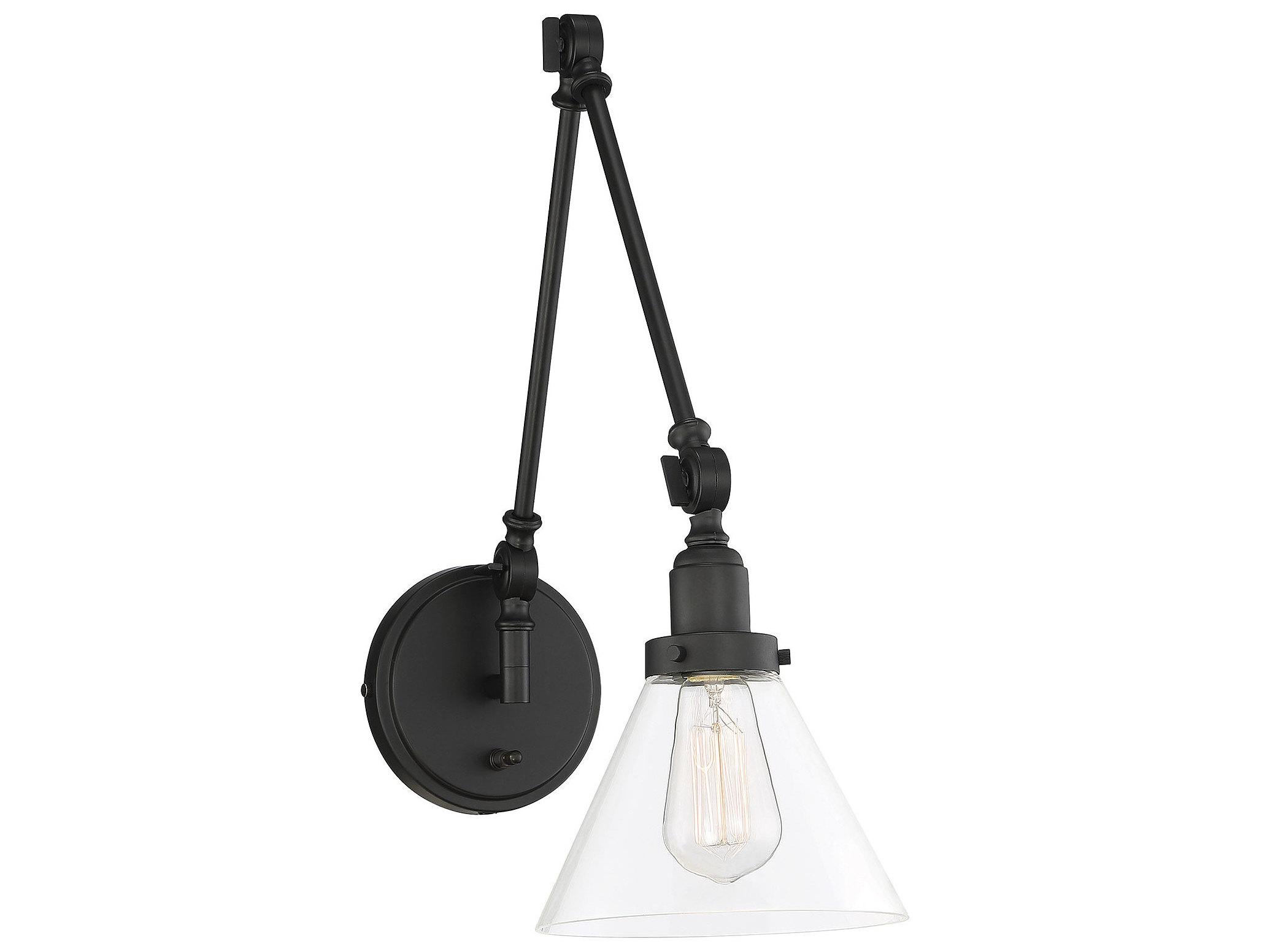 Savoy House Drake 1 - Light Glass Swing Arm Light