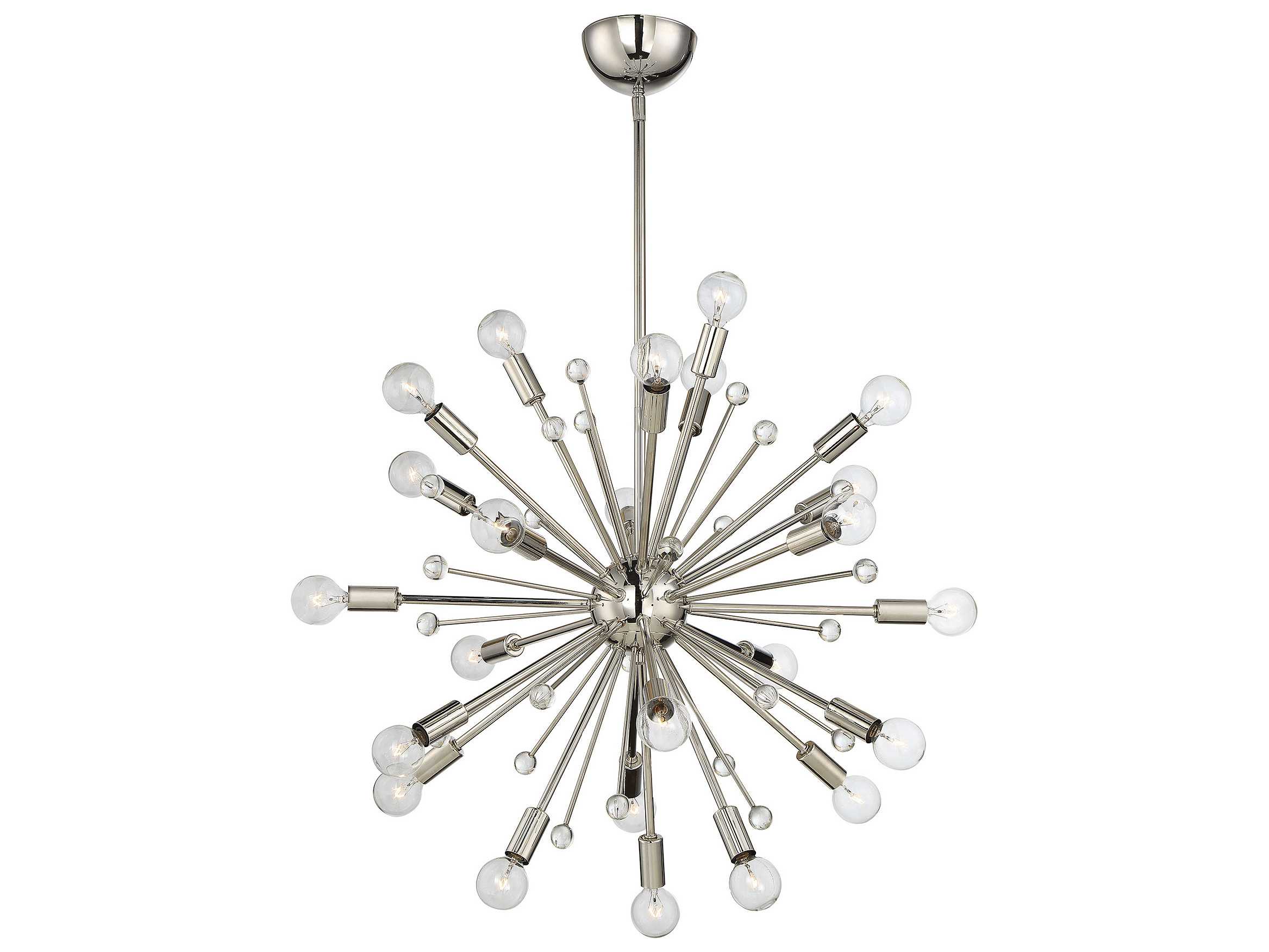 Savoy House Galea 24-Light Polished Nickel Crystal Sputnik Pendant