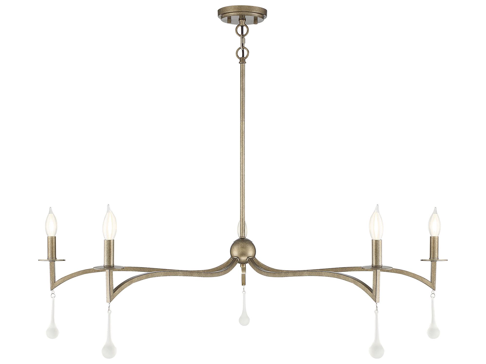 Savoy House Laramie 5-Light Chelsea Gold Crystal Candelabra Chandelier