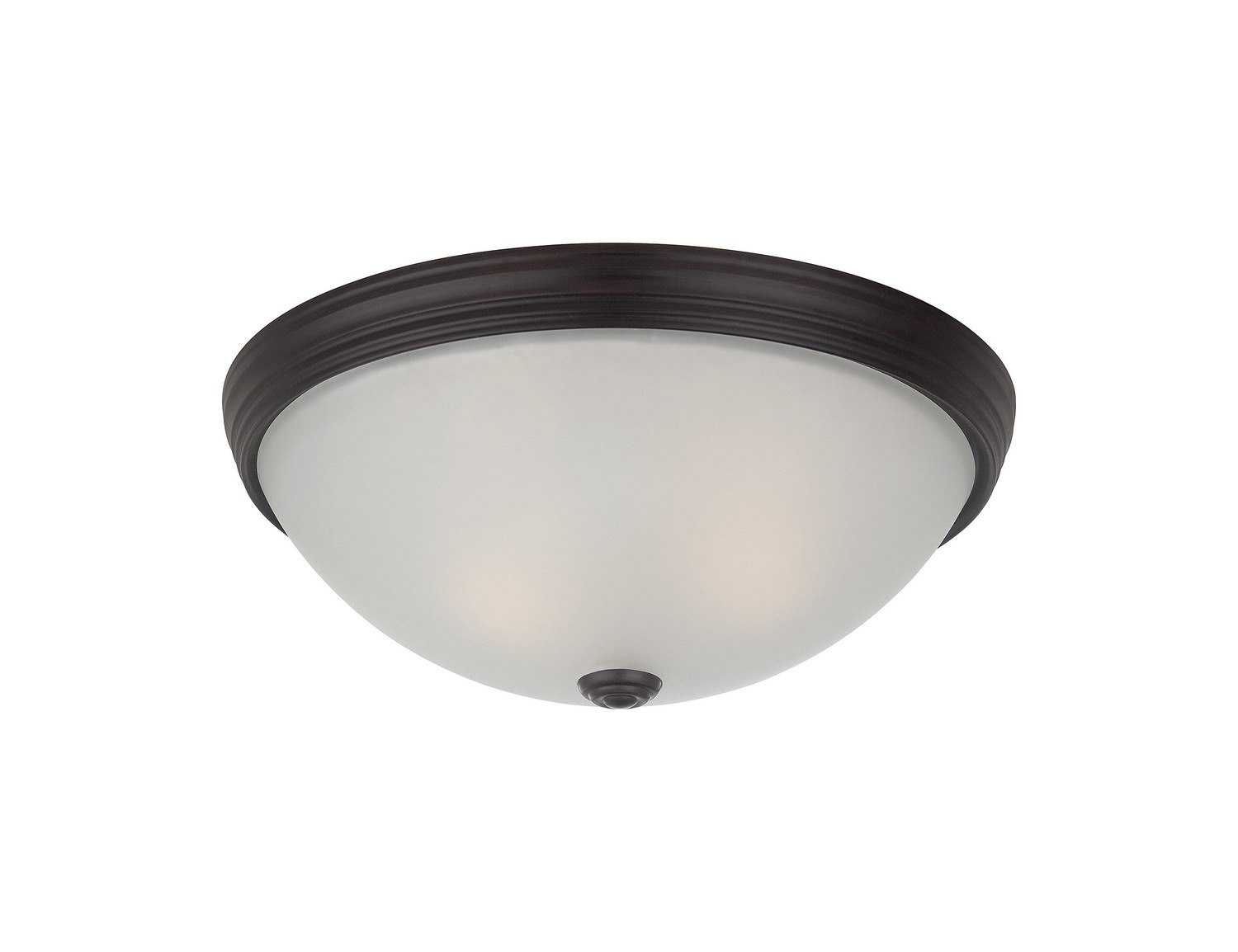 Savoy House Casual Lifestyles 2-Light English Bronze Glass Bowl Flush Mount