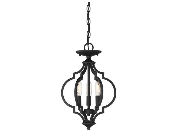 Savoy House Meridian 3-Light Matte Black Mini Pendant