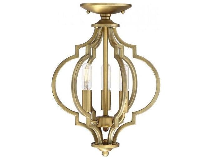 Savoy House Meridian 3-Light Natural Brass Mini Pendant