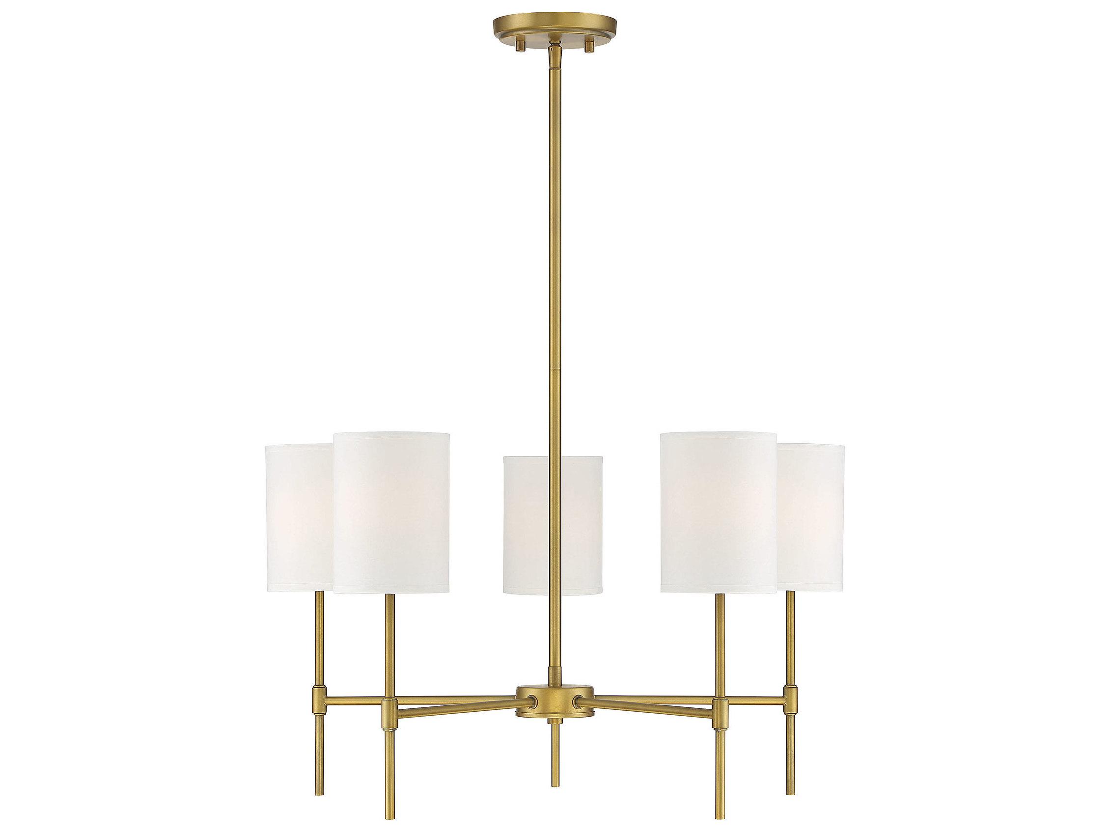 Savoy House Meridian 5-Light Natural Brass Empire Chandelier