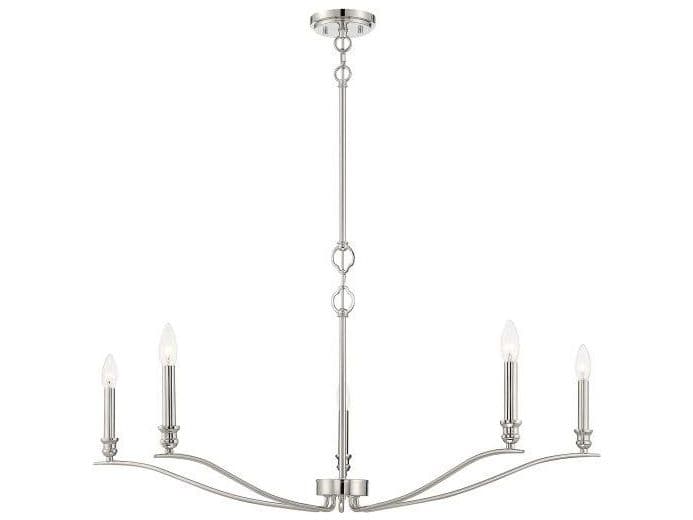 Savoy House Meridian 5-Light Polished Nickel Candelabra Chandelier