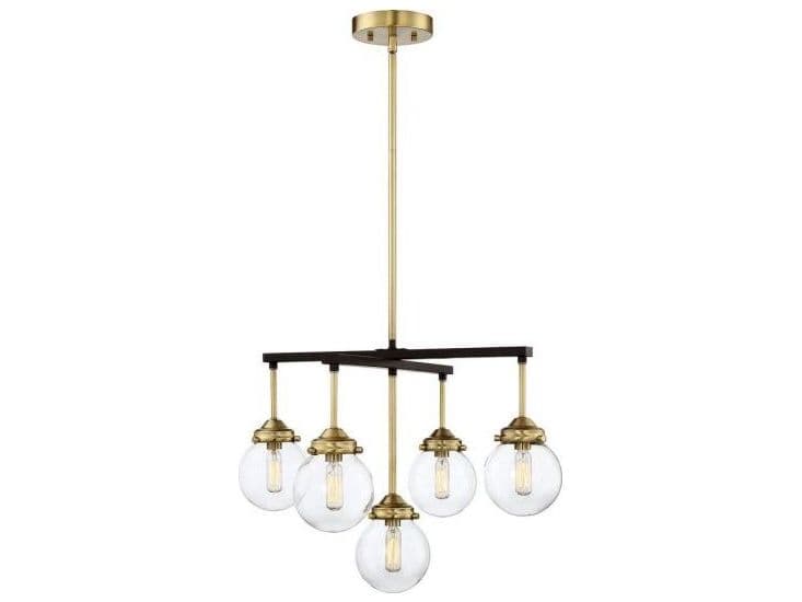Savoy House Meridian 5-Light Oil Rubbed Bronze Brass Candelabra Chandelier