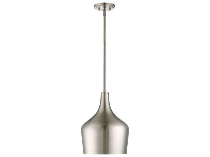 Savoy House Meridian 1-Light Brushed Nickel Bell Mini Pendant