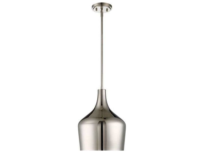 Savoy House Meridian 1-Light Polished Nickel Bell Mini Pendant