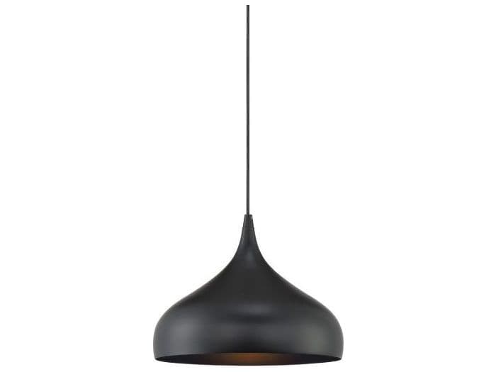 Savoy House Meridian 1-Light Matte Black Bell Mini Pendant