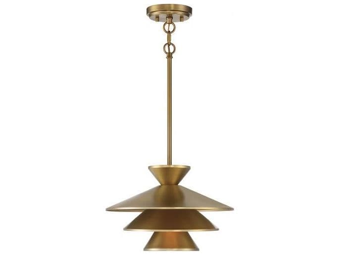 Savoy House Meridian 1-Light Natural Brass Pendant