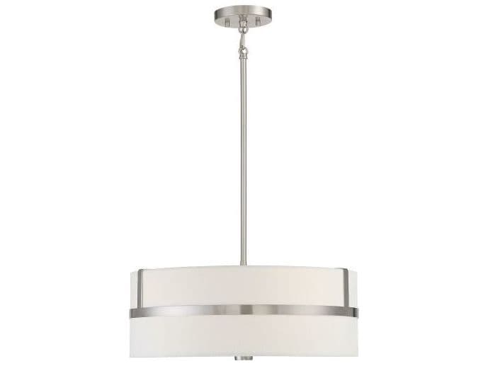 Savoy House Meridian 4-Light Brushed Nickel Drum Pendant