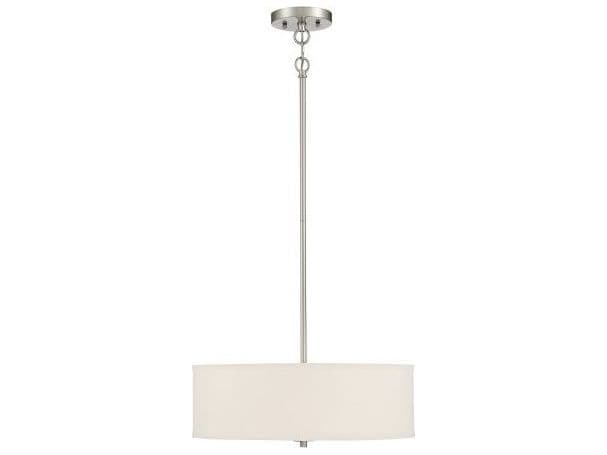 Savoy House Meridian 3-Light Brushed Nickel Drum Geometric Pendant