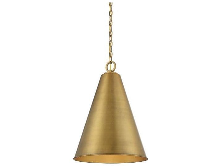 Savoy House Meridian 1-Light Natural Brass Pendant
