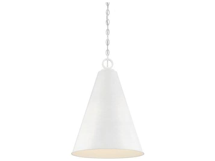 Savoy House Meridian 1-Light White Pendant