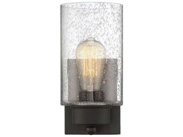 Savoy House Meridian 1-Light Oil Rubbed Bronze Glass Wall Sconce