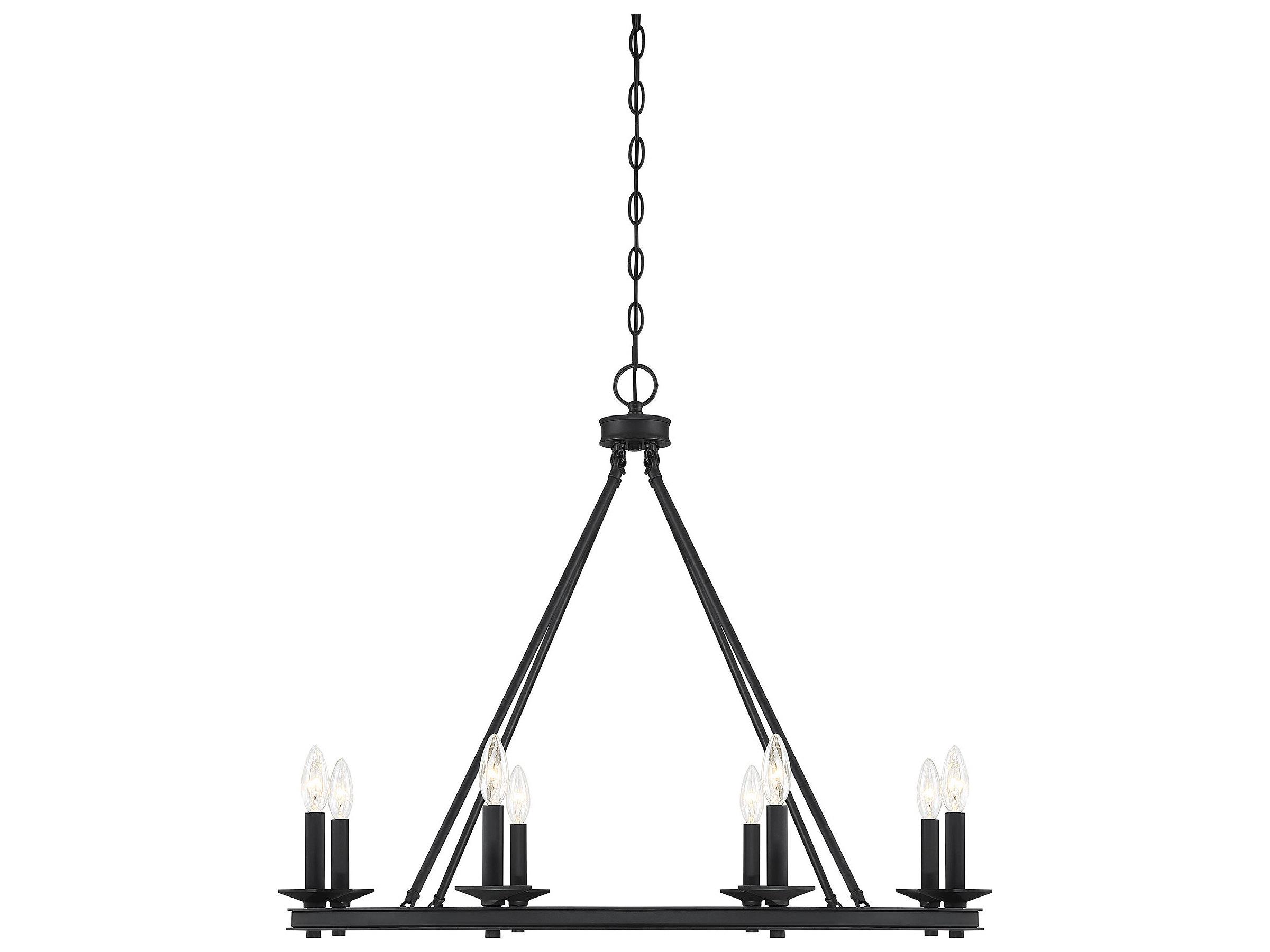 Savoy House Middleton 8-Light Matte Black Candelabra Chandelier