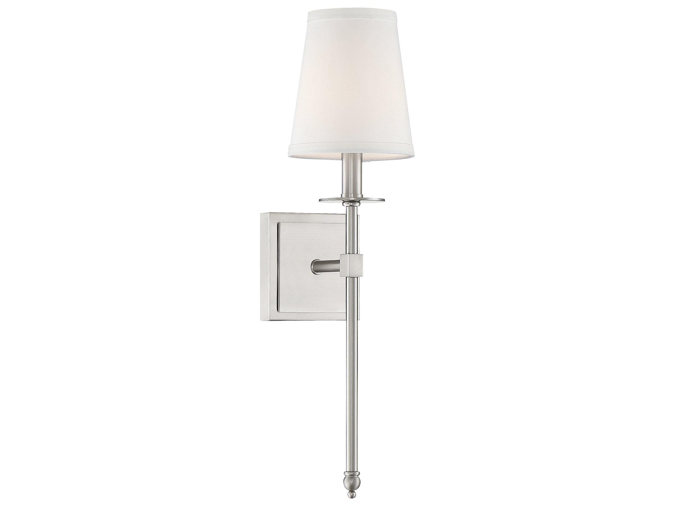 Savoy House Monroe 1-Light Satin Nickel Wall Sconce