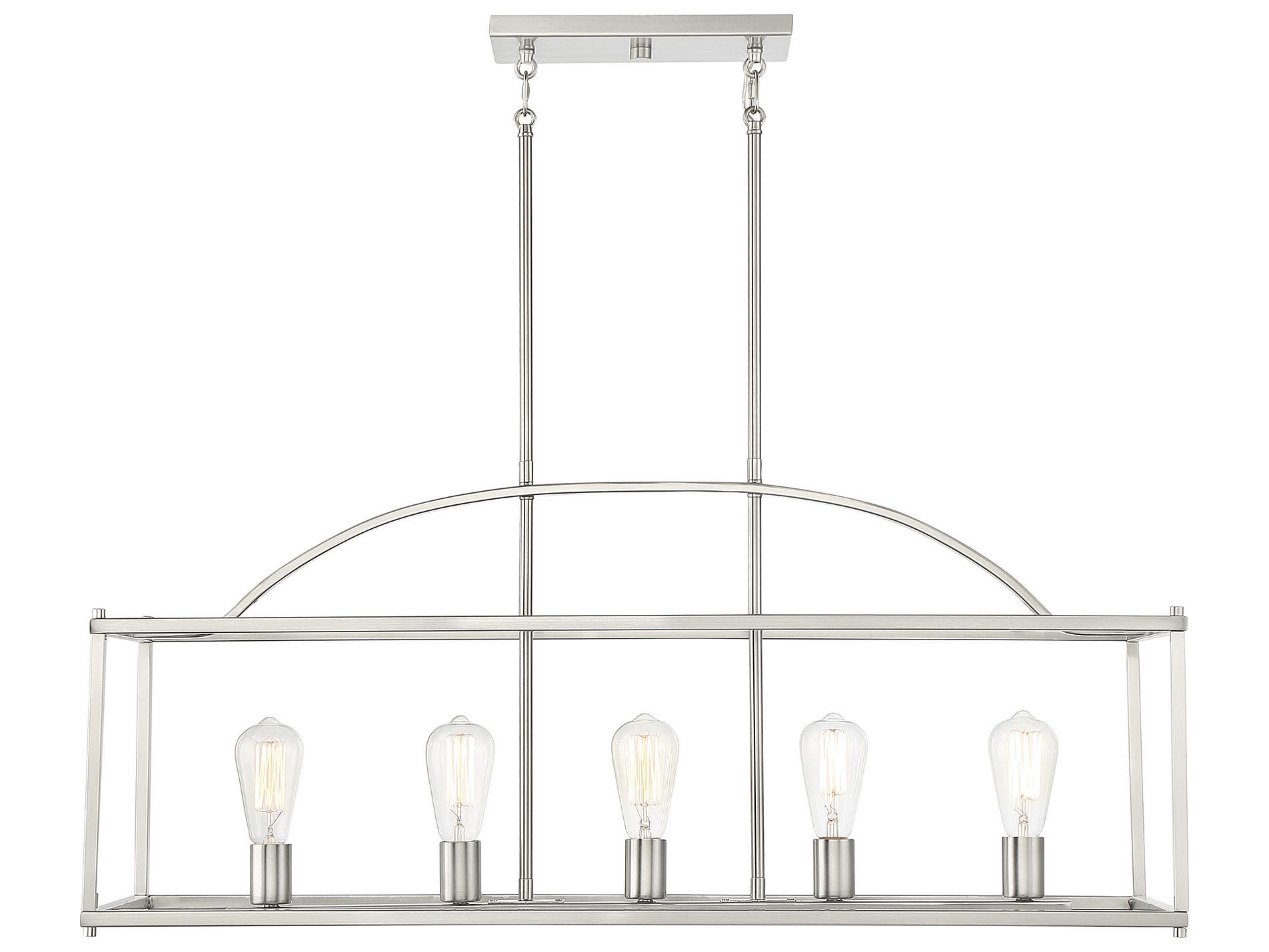 Savoy House Palladian 5-Light Satin Nickel Island Pendant
