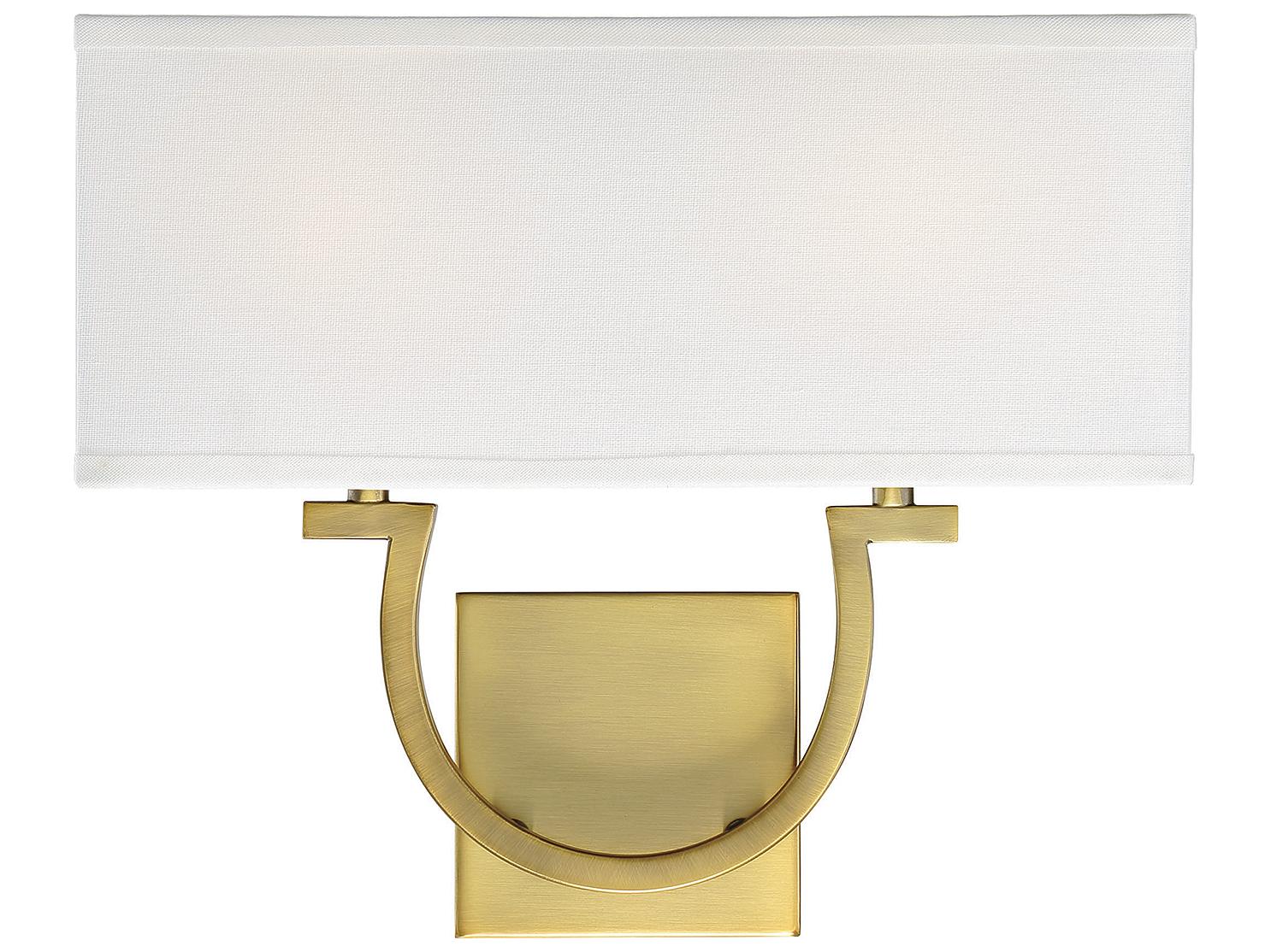 Savoy House Rhodes 2-Light Warm Brass Wall Sconce