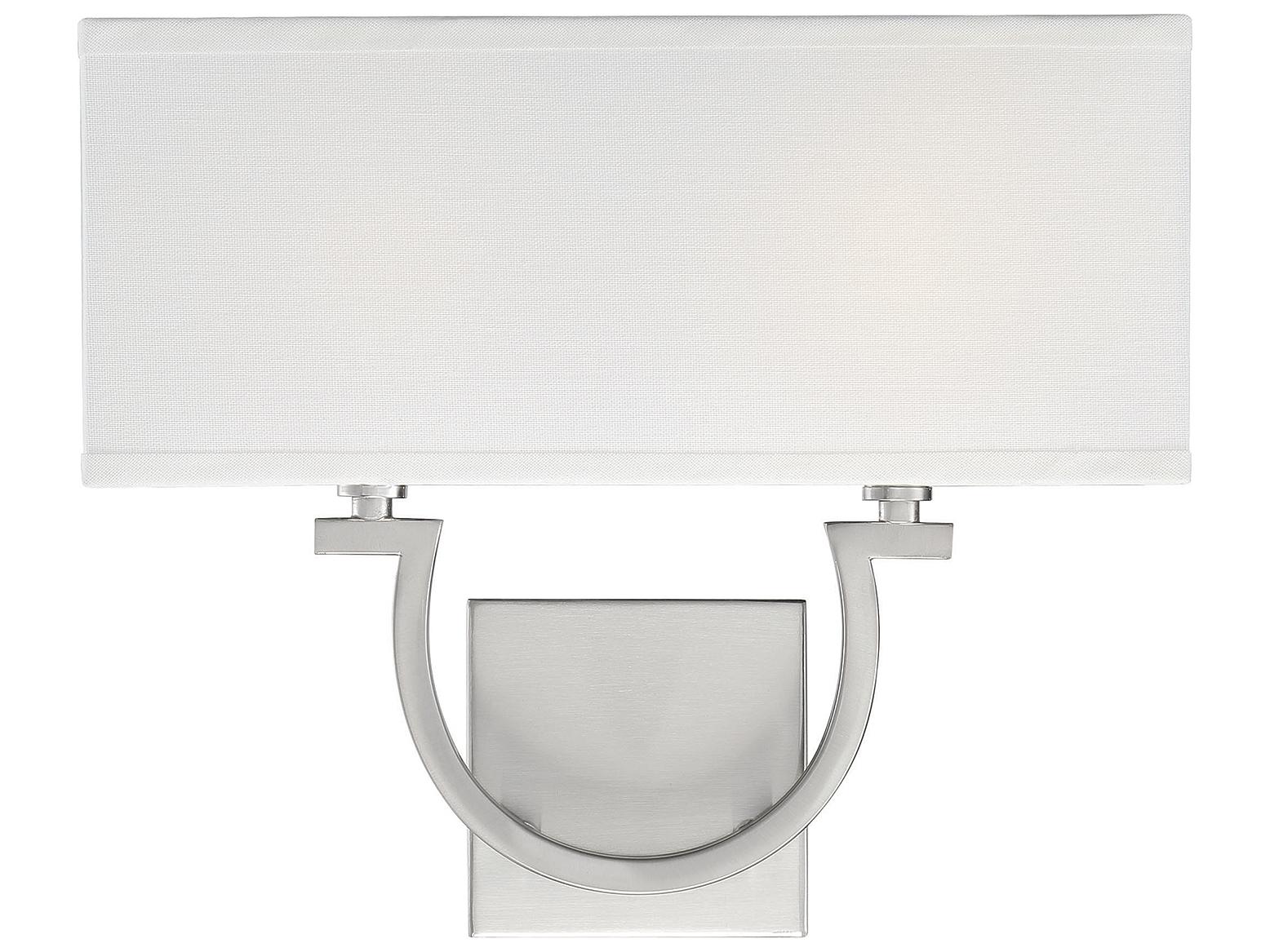 Savoy House Rhodes 2-Light Satin Nickel Wall Sconce