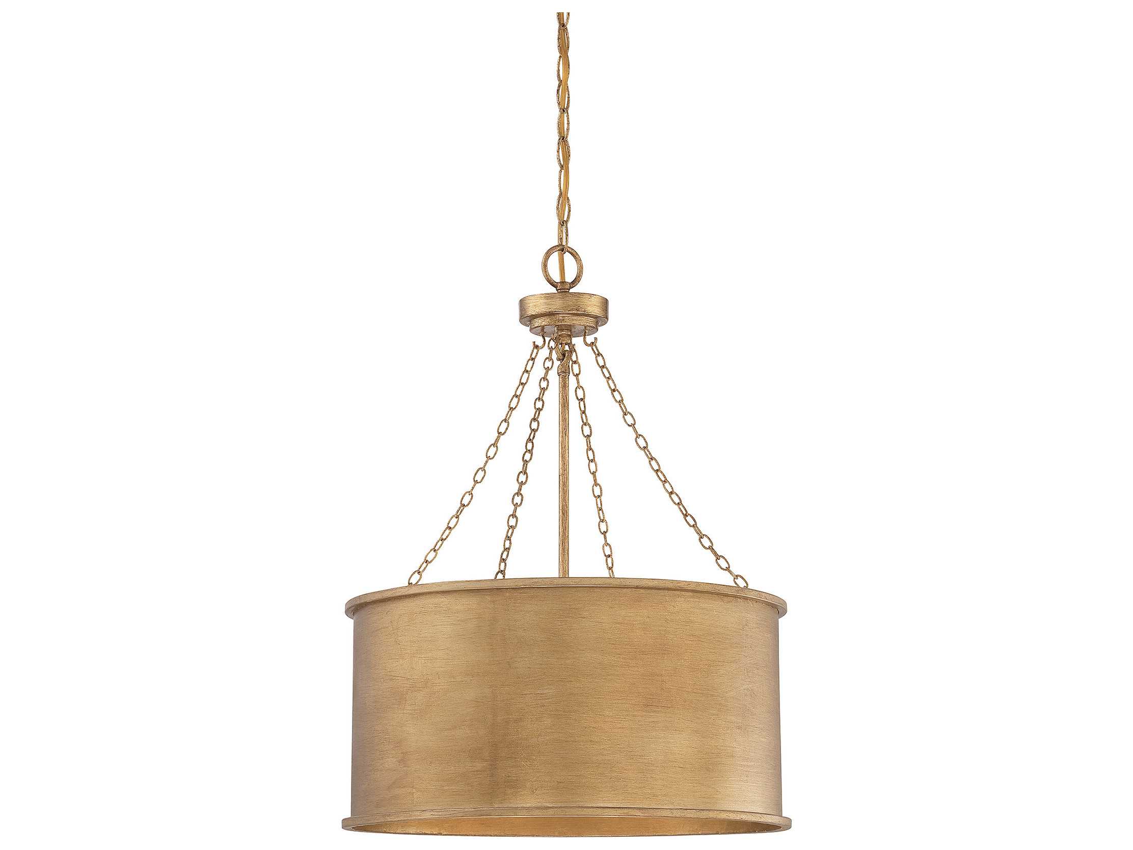 Savoy House Rochester 4-Light Gold Patina Drum Pendant